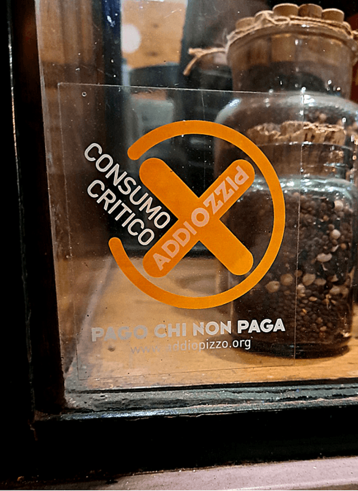 Addiopizzo sticker